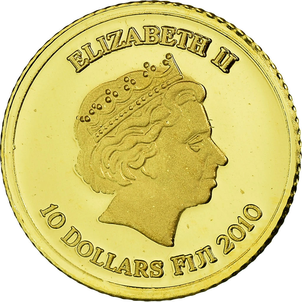 Coin, Fiji, History of Ancient Egypt, 10 Dollars, 2010, MS(65-70), Gold