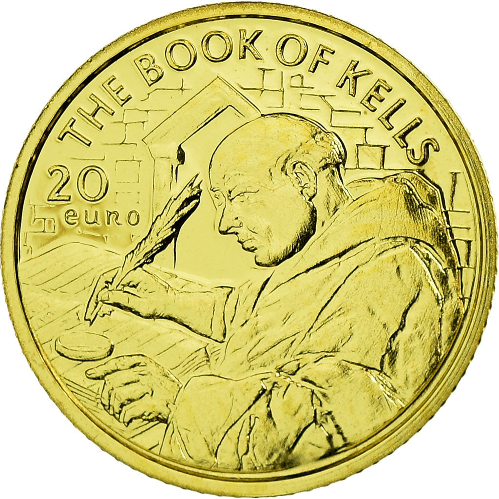 IRELAND REPUBLIC, 20 Euro, The book of Kells, 2012, STGL, Gold