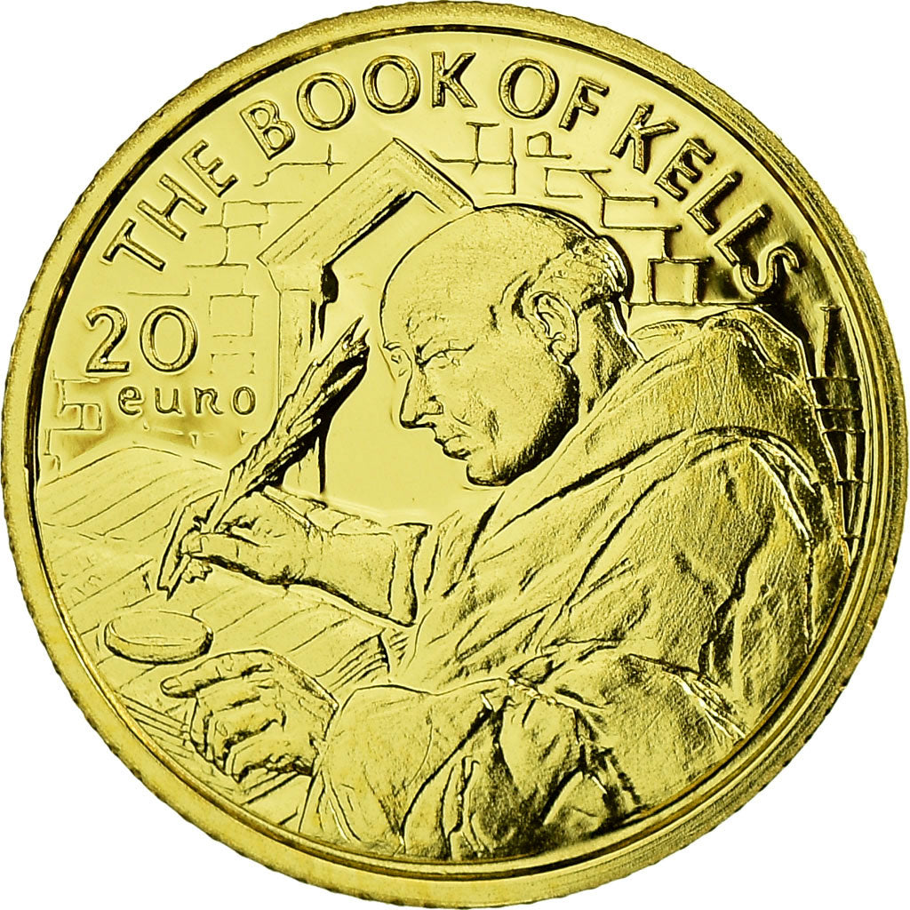 REPUBBLICA D’IRLANDA, 20 Euro, The book of Kells, 2012, FDC, Oro