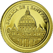 Coin, Andorra, Basilica de Sant Pere, Diner, 2008, MS(65-70), Gold, KM:411