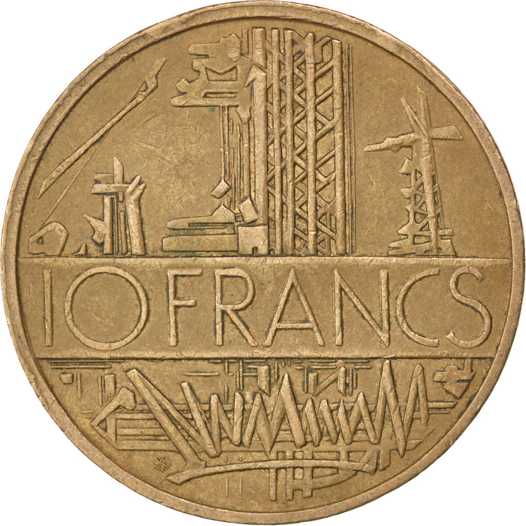 Francia, Mathieu, 10 Francs, 1977, BB, Nichel-ottone, KM:940, Gadoury:814