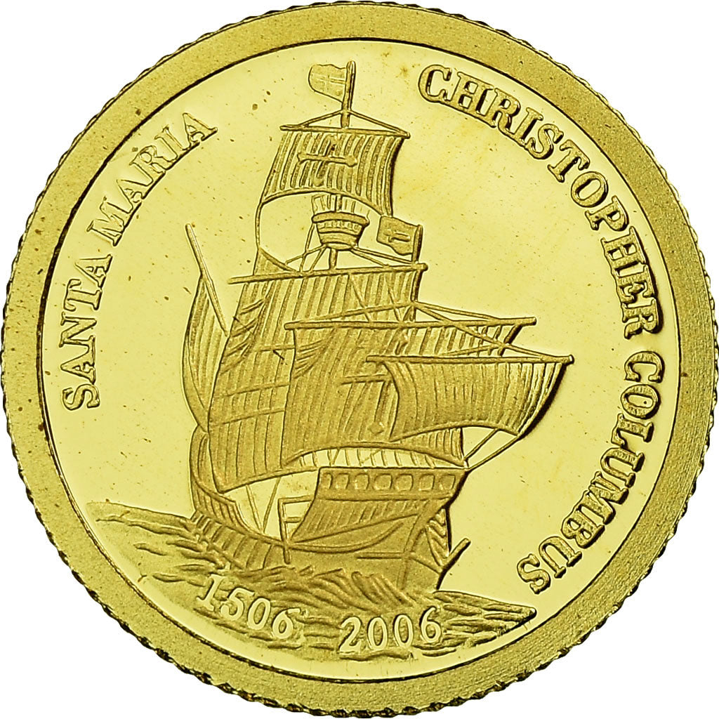 Palau, Christophe Colomb, Dollar, 2006, MS(65-70), Gold