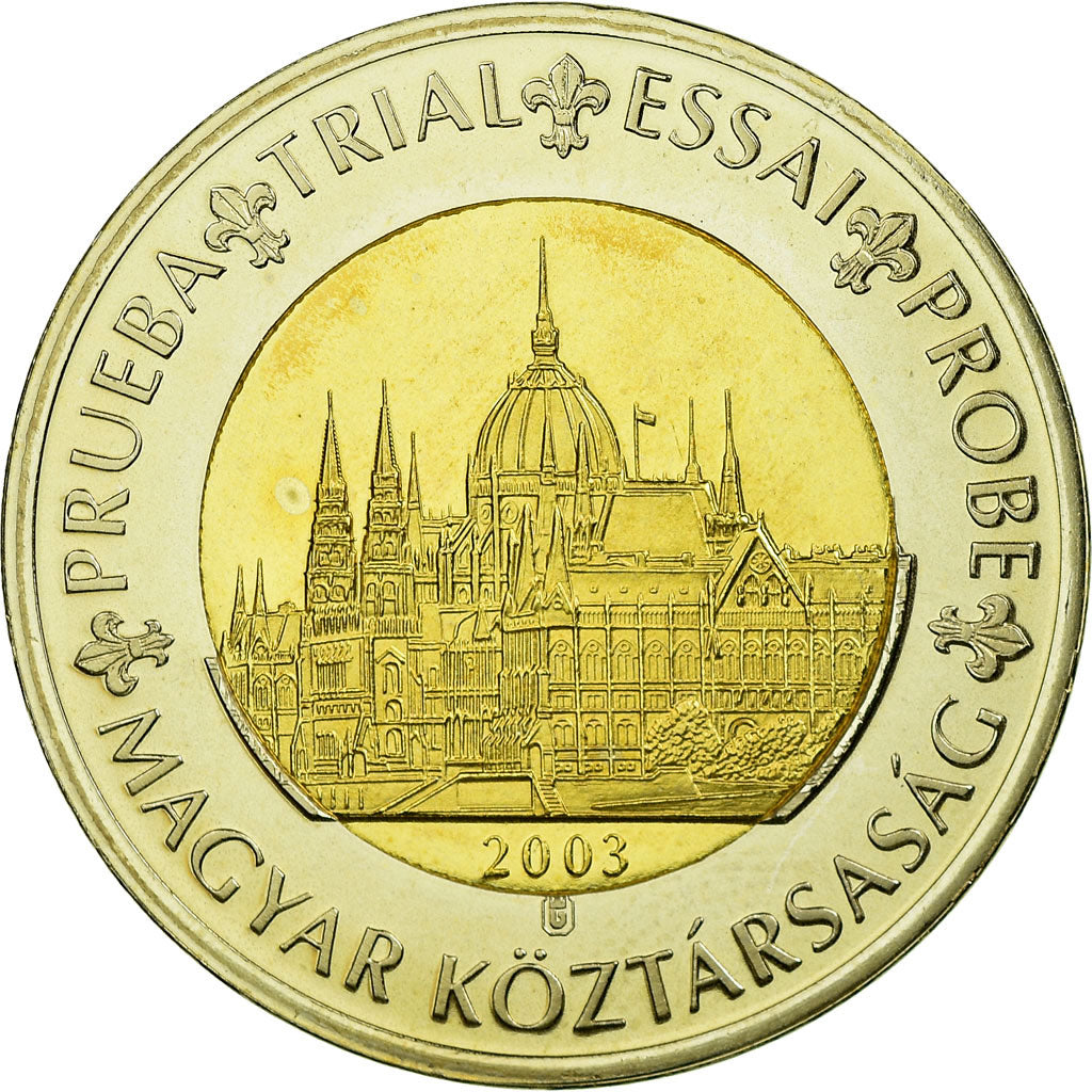 Hungary, Fantasy euro patterns, 2 Euro, 2003, MS(63), Bi-Metallic