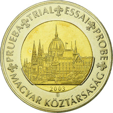 Hungary, Fantasy euro patterns, 2 Euro, 2003, MS(63), Bi-Metallic