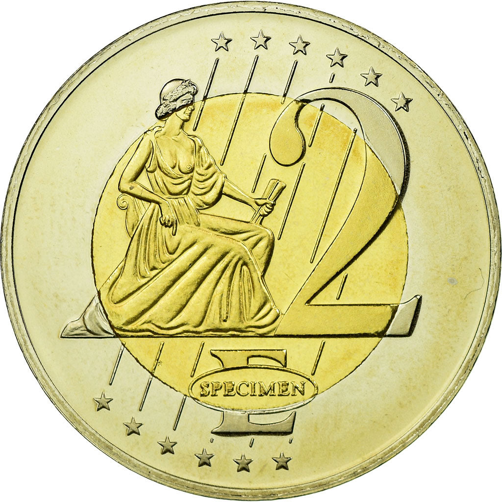 Hungary, Fantasy euro patterns, 2 Euro, 2003, MS(63), Bi-Metallic