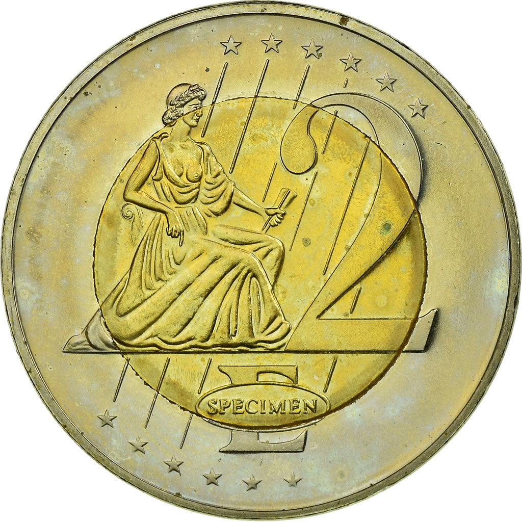 Serbia, Fantasy euro patterns, 2 Euro, 2004, MS(63), Bi-Metallic