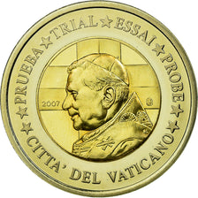 Vatican, Fantasy euro patterns, 2 Euro, 2007, MS(63), Bi-Metallic