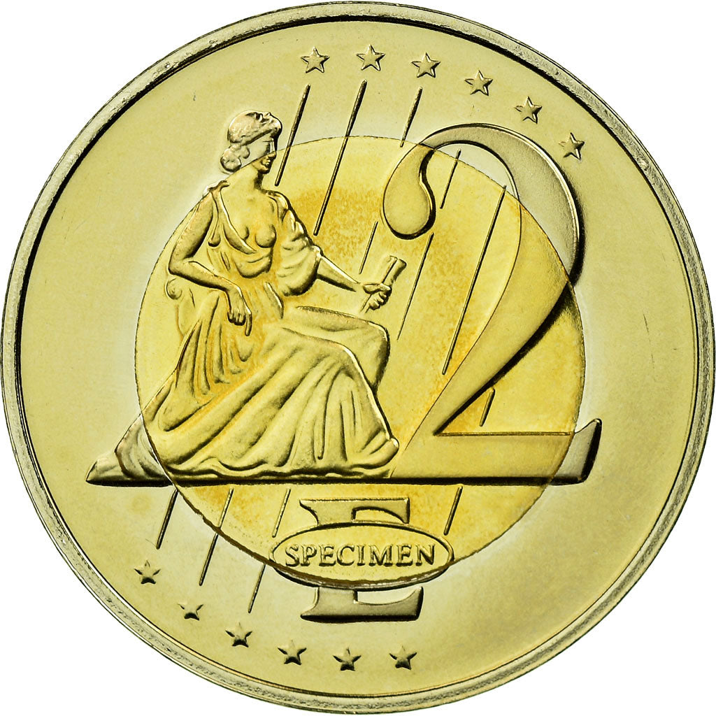 Vatican, Fantasy euro patterns, 2 Euro, 2007, MS(63), Bi-Metallic