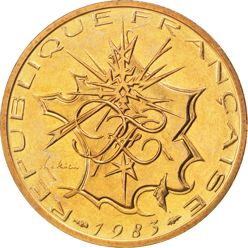 FRANCE, Mathieu, 10 Francs, 1983, KM #940, MS(65-70), Nickel-Brass, 26, Gadoury.