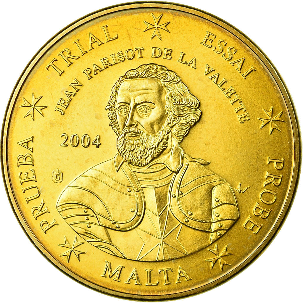 Malta, Fantasy euro patterns, 50 Euro Cent, 2004, MS(63), Latão