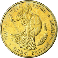 Great Britain, Fantasy euro patterns, 50 Euro Cent, 2003, EF(40-45), Brass