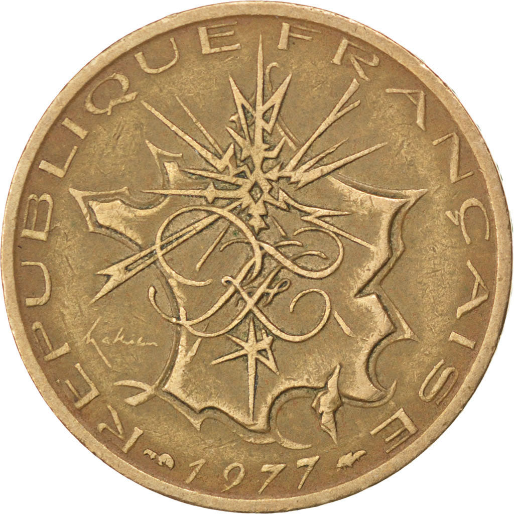 Coin, France, Mathieu, 10 Francs, 1977, EF(40-45), Nickel-brass, KM:940