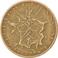 Coin, France, Mathieu, 10 Francs, 1977, EF(40-45), Nickel-brass, KM:940
