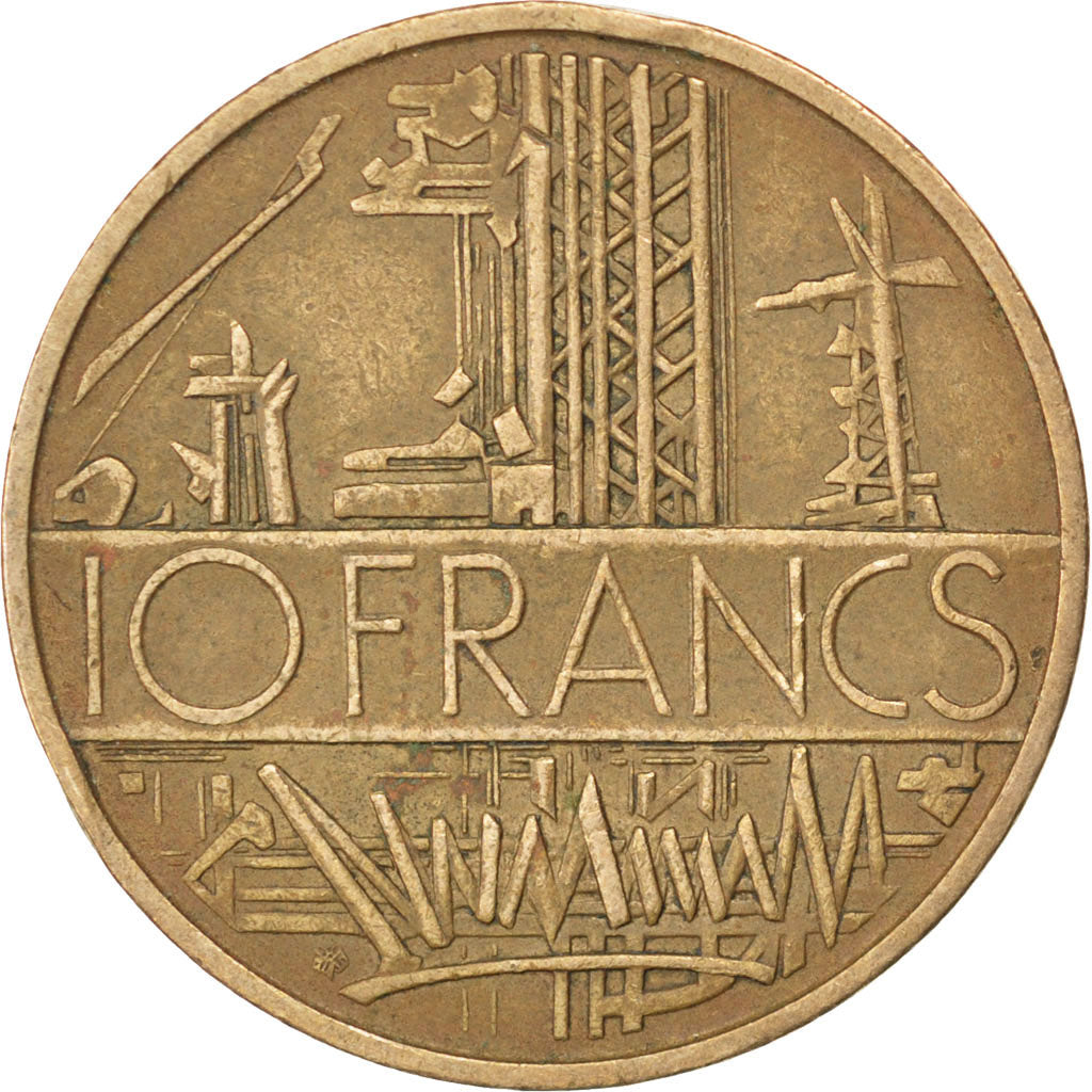 Coin, France, Mathieu, 10 Francs, 1977, EF(40-45), Nickel-brass, KM:940