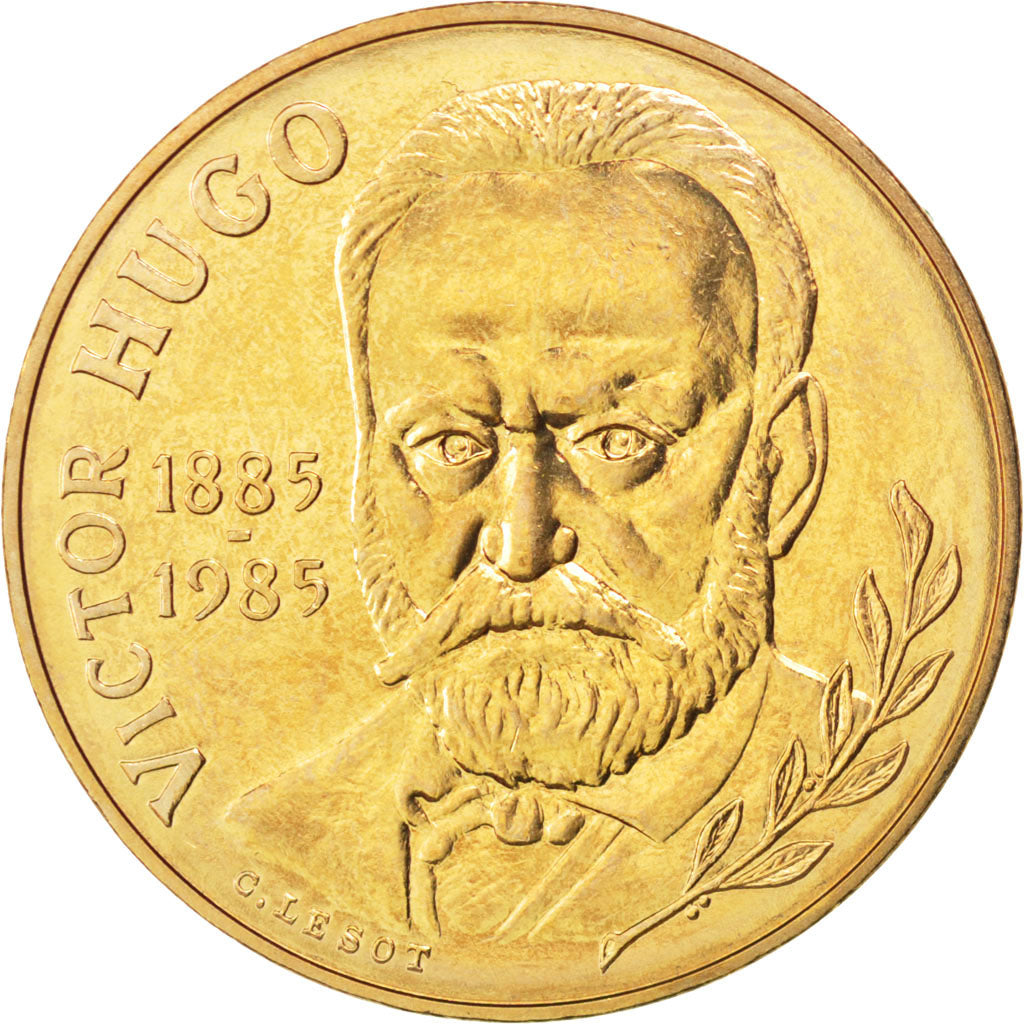 Moneta, Francia, Victor Hugo, 10 Francs, 1985, FDC, Nichel-bronzo, KM:956