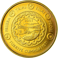Turcja, Fantasy euro patterns, 10 Euro Cent, 2003, MS(63), Mosiądz
