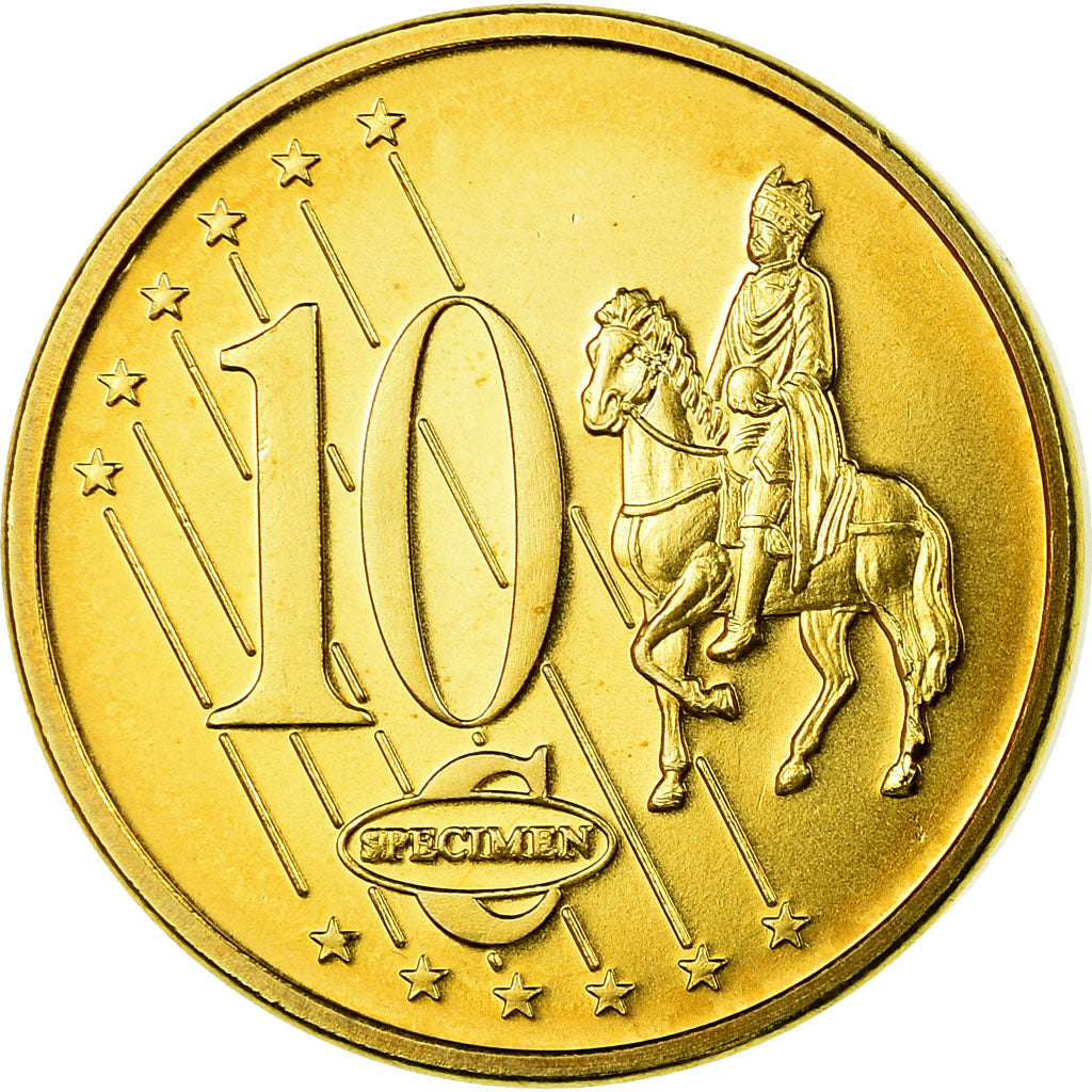 Turcja, Fantasy euro patterns, 10 Euro Cent, 2003, MS(63), Mosiądz