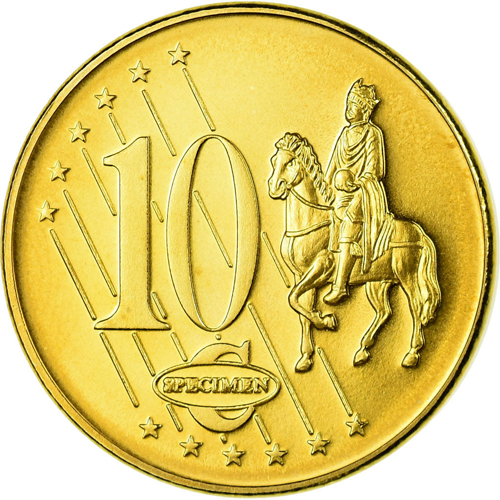 Latvia, Fantasy euro patterns, 10 Euro Cent, 2003, MS(63), Brass