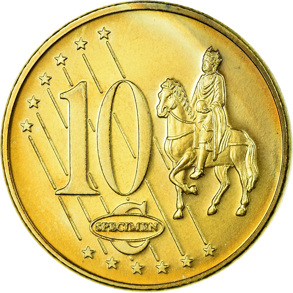 Slovenia, Fantasy euro patterns, 10 Euro Cent, 2003, MS(63), Brass