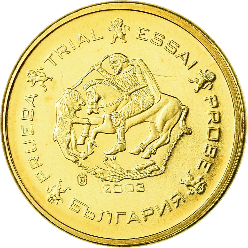 Bulgaria, Fantasy euro patterns, 10 Euro Cent, 2003, MS(63), Mosiądz