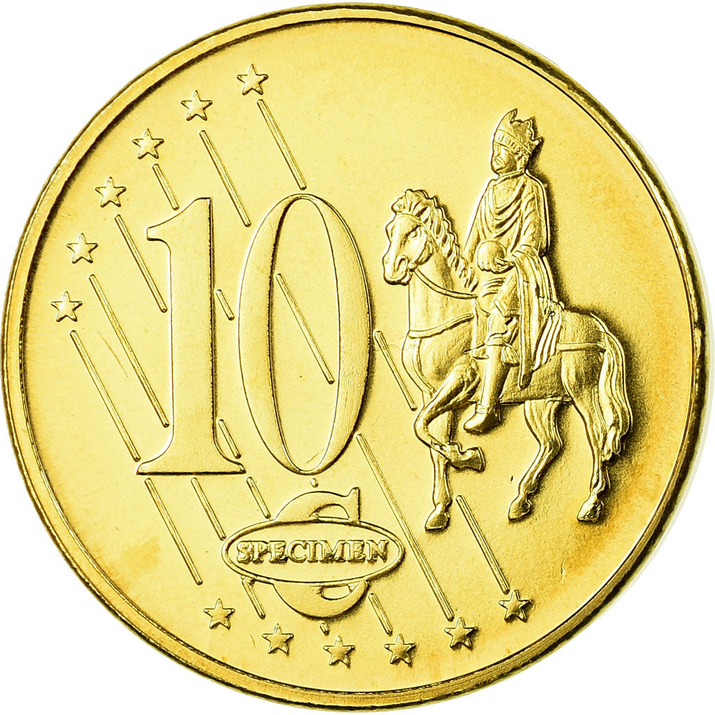 Bulgaria, Fantasy euro patterns, 10 Euro Cent, 2003, MS(63), Mosiądz