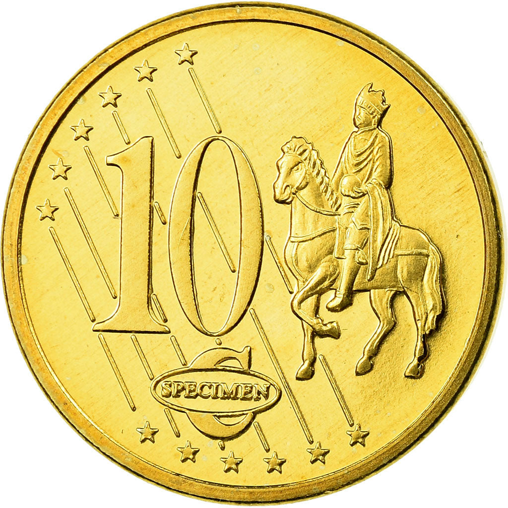 Cypr, Fantasy euro patterns, 10 Euro Cent, 2003, MS(63), Mosiądz