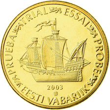 Estonia, Fantasy euro patterns, 10 Euro Cent, 2003, SPL, Laiton