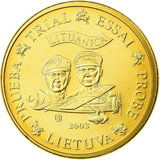 Lithuania, Fantasy euro patterns, 10 Euro Cent, 2003, SPL, Laiton