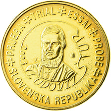 Słowacja, Fantasy euro patterns, 10 Euro Cent, 2003, MS(63), Mosiądz