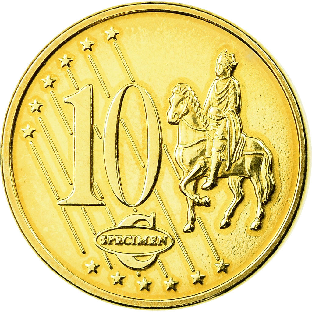 Słowacja, Fantasy euro patterns, 10 Euro Cent, 2003, MS(63), Mosiądz