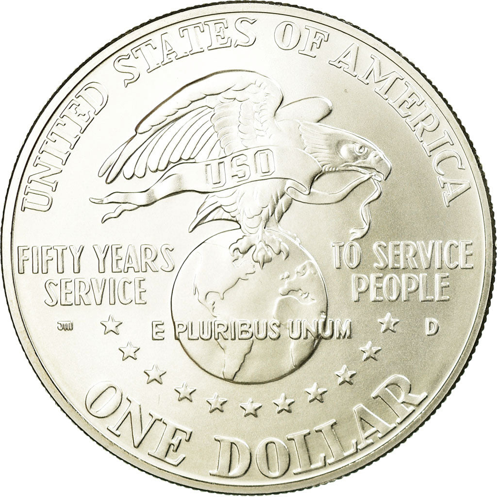 Coin, United States, Dollar, 1991, U.S. Mint, Denver, MS(65-70), Silver, KM:232