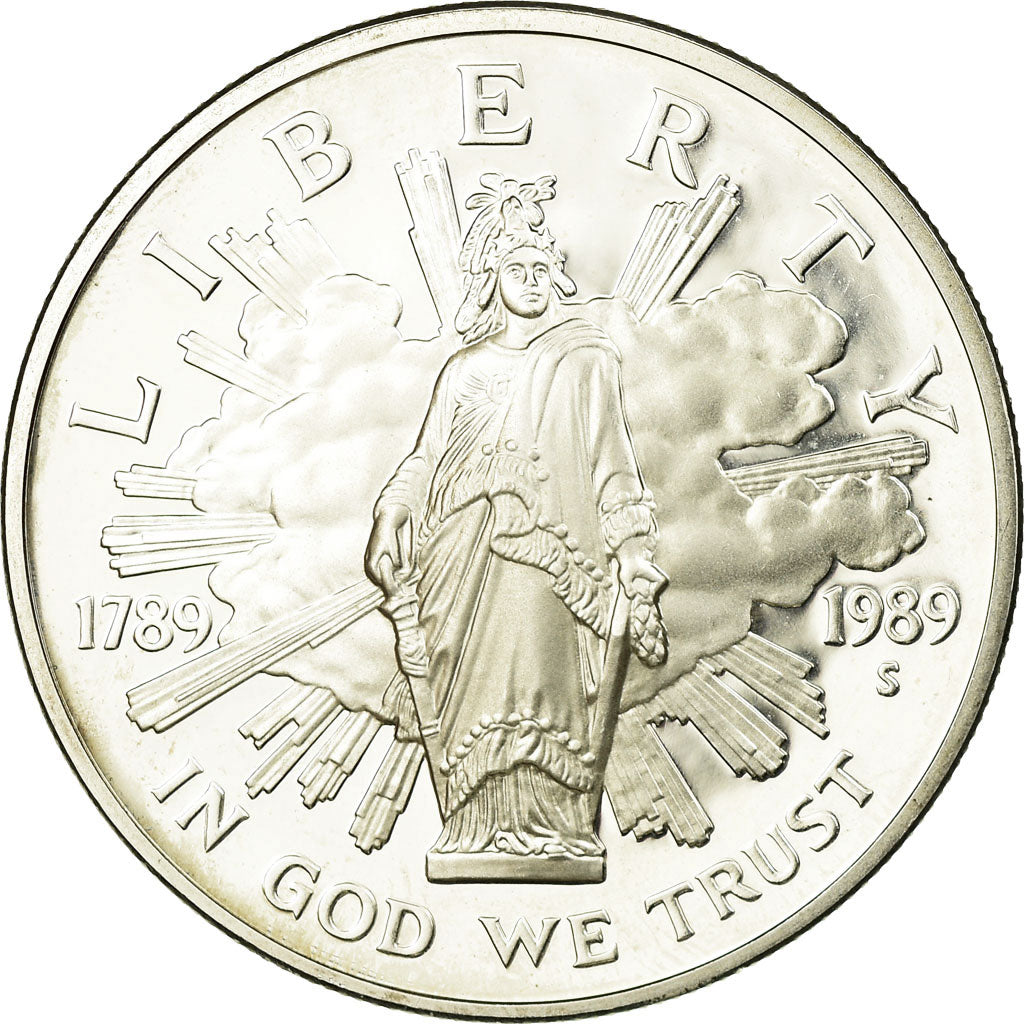 Münze, Vereinigte Staaten, Dollar, 1989, U.S. Mint, San Francisco, VZ, Silber
