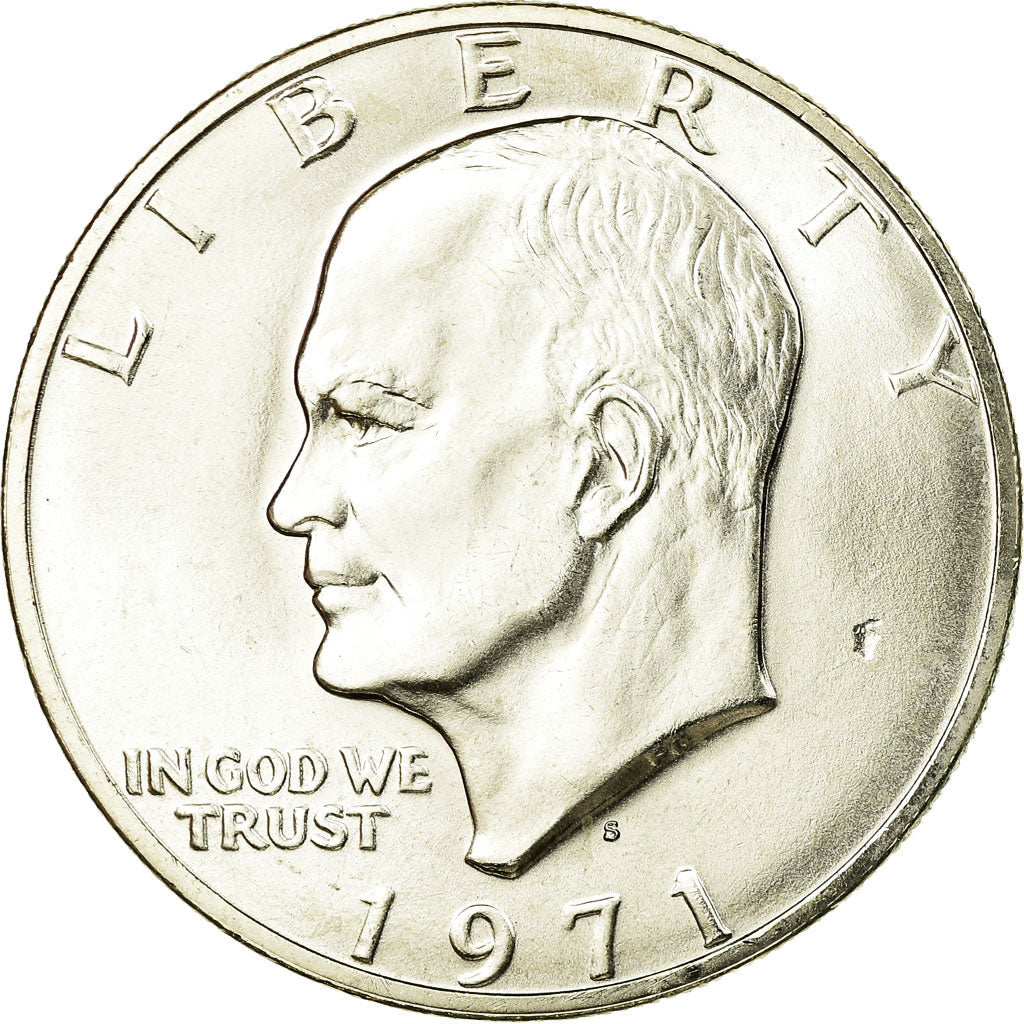 Coin, United States, Eisenhower Dollar, Dollar, 1971, U.S. Mint, San Francisco