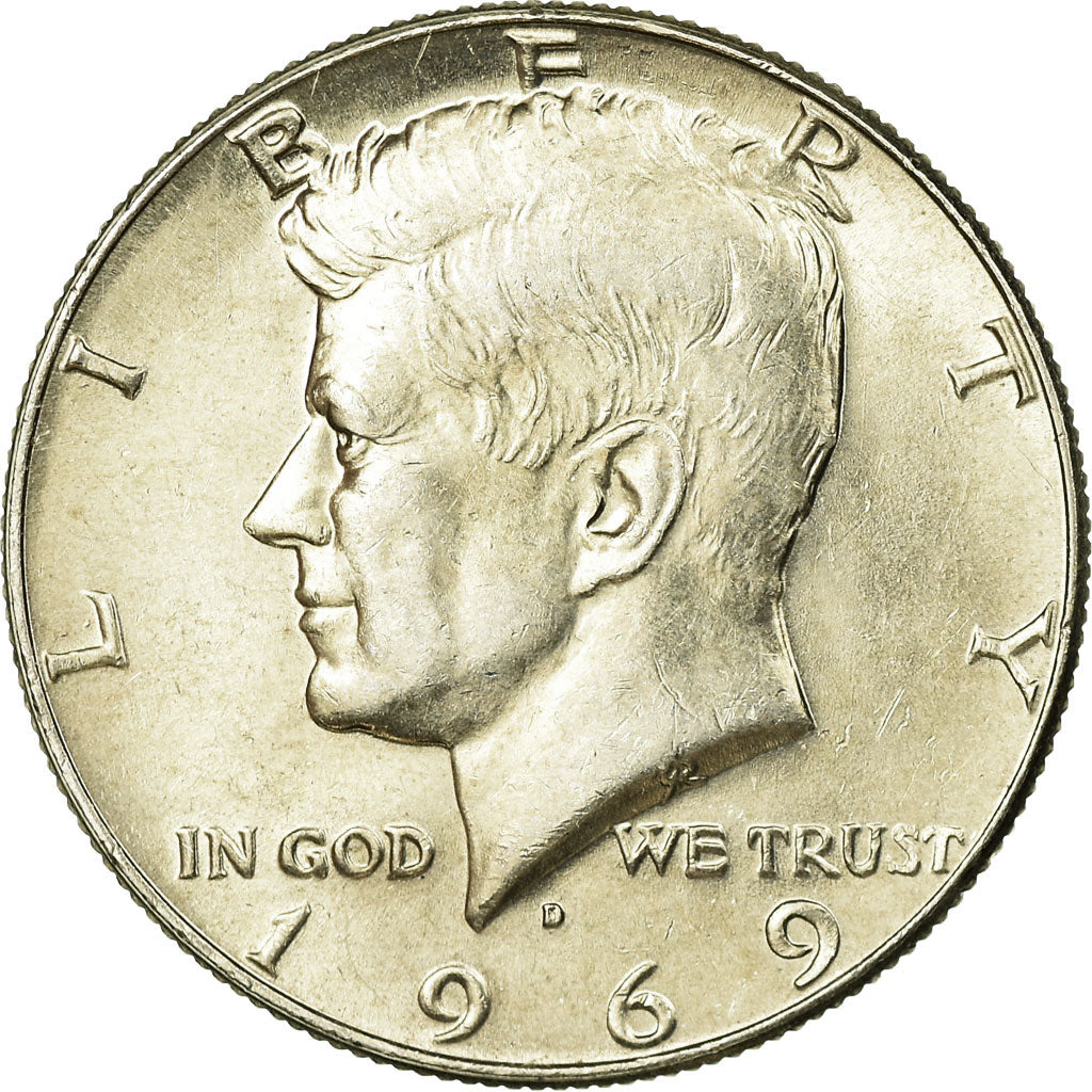 Coin, United States, Kennedy Half Dollar, Half Dollar, 1969, U.S. Mint, Denver