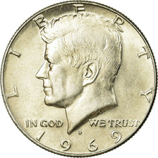 Munten, Verenigde Staten, Kennedy Half Dollar, Half Dollar, 1969, U.S. Mint