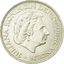 Coin, Netherlands, Juliana, 2-1/2 Gulden, 1966, AU(55-58), Silver, KM:185