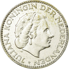 Coin, Netherlands, Juliana, Gulden, 1954, AU(55-58), Silver, KM:184