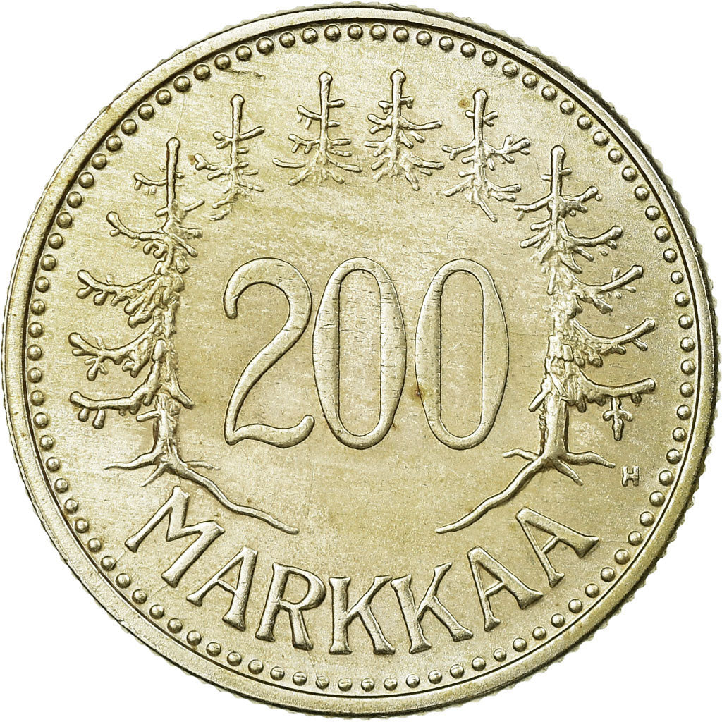 Coin, Finland, 200 Markkaa, 1957, AU(55-58), Silver, KM:42