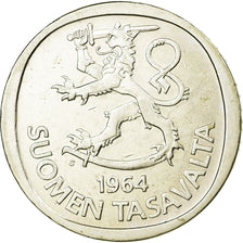 Coin, Finland, Markka, 1964, AU(55-58), Silver, KM:49
