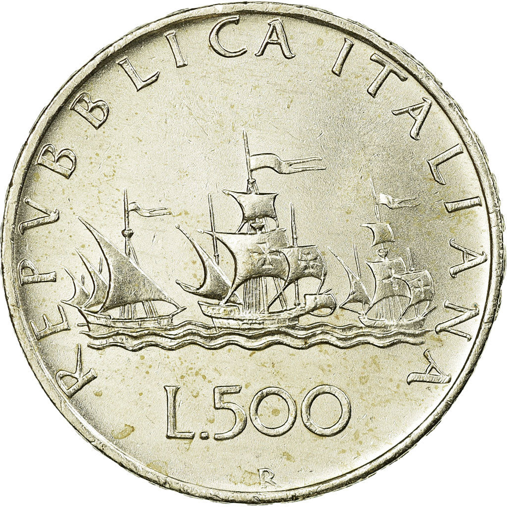 Coin, Italy, 500 Lire, 1959, Rome, AU(55-58), Silver, KM:98