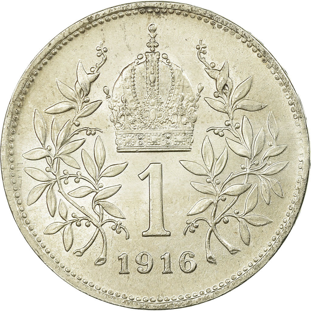Coin, Austria, Franz Joseph I, Corona, 1916, AU(55-58), Silver, KM:2820