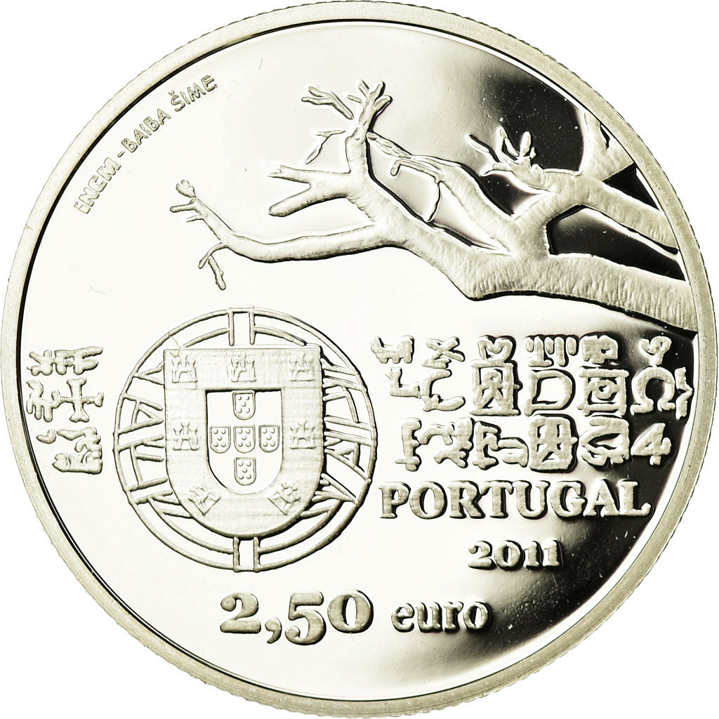 Portugal, 2-1/2 Euro, 2011, Proof, FDC, Zilver, KM:806a