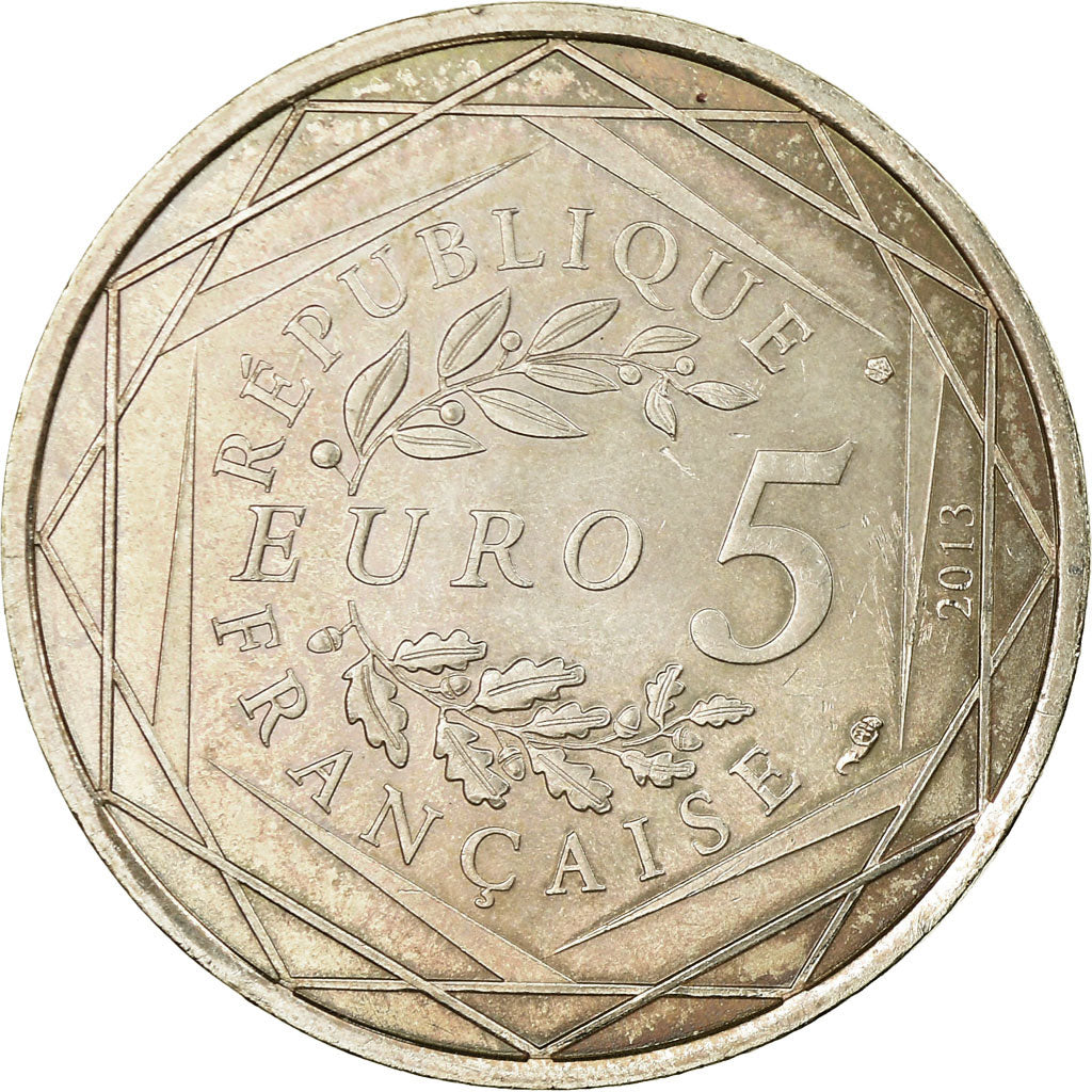 France, 5 Euro, Egalité, 2013, EF(40-45), Silver, Gadoury:EU646
