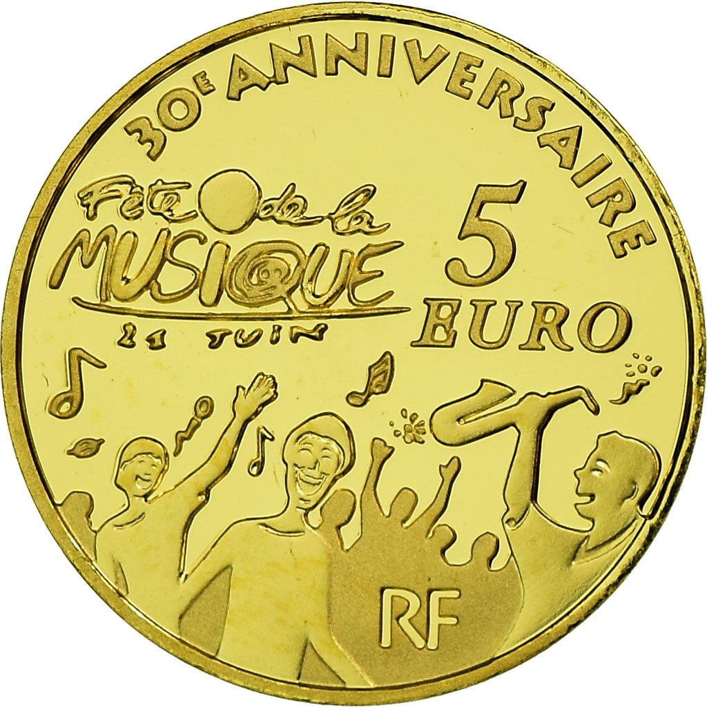 Francia, 5 Euro, 2011, BE, FDC, Oro, Gadoury:EU 488