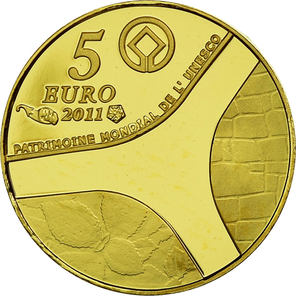 France, 5 Euro, Le Château de Versailles, 2011, BE, MS(65-70), Gold