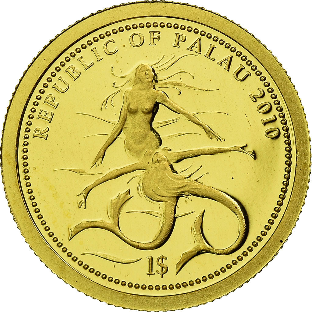 Coin, Palau, Dollar, 2010, CIT, Proof, MS(65-70), Gold, KM:315