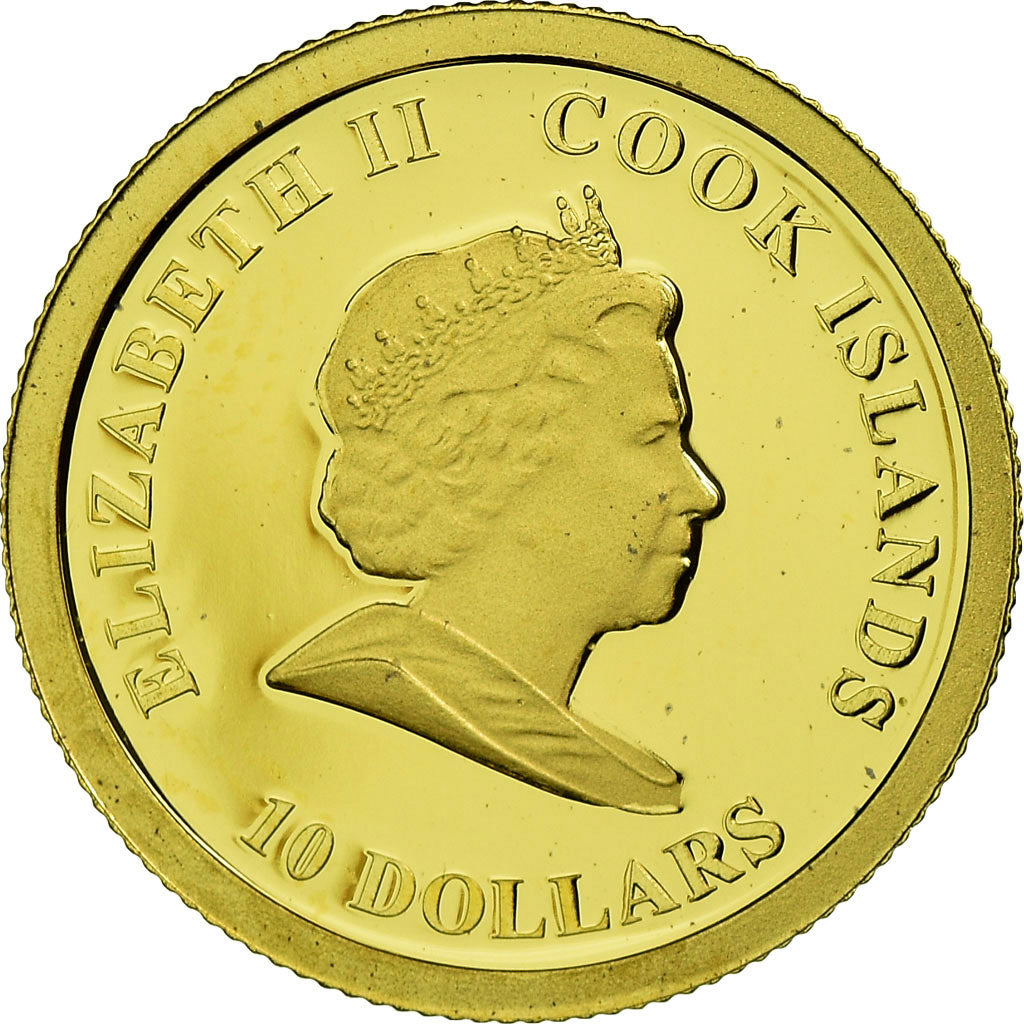 Moneta, Wyspy Cooka, Capt. James Cook, 10 Dollars, 2008, Franklin Mint, Proof