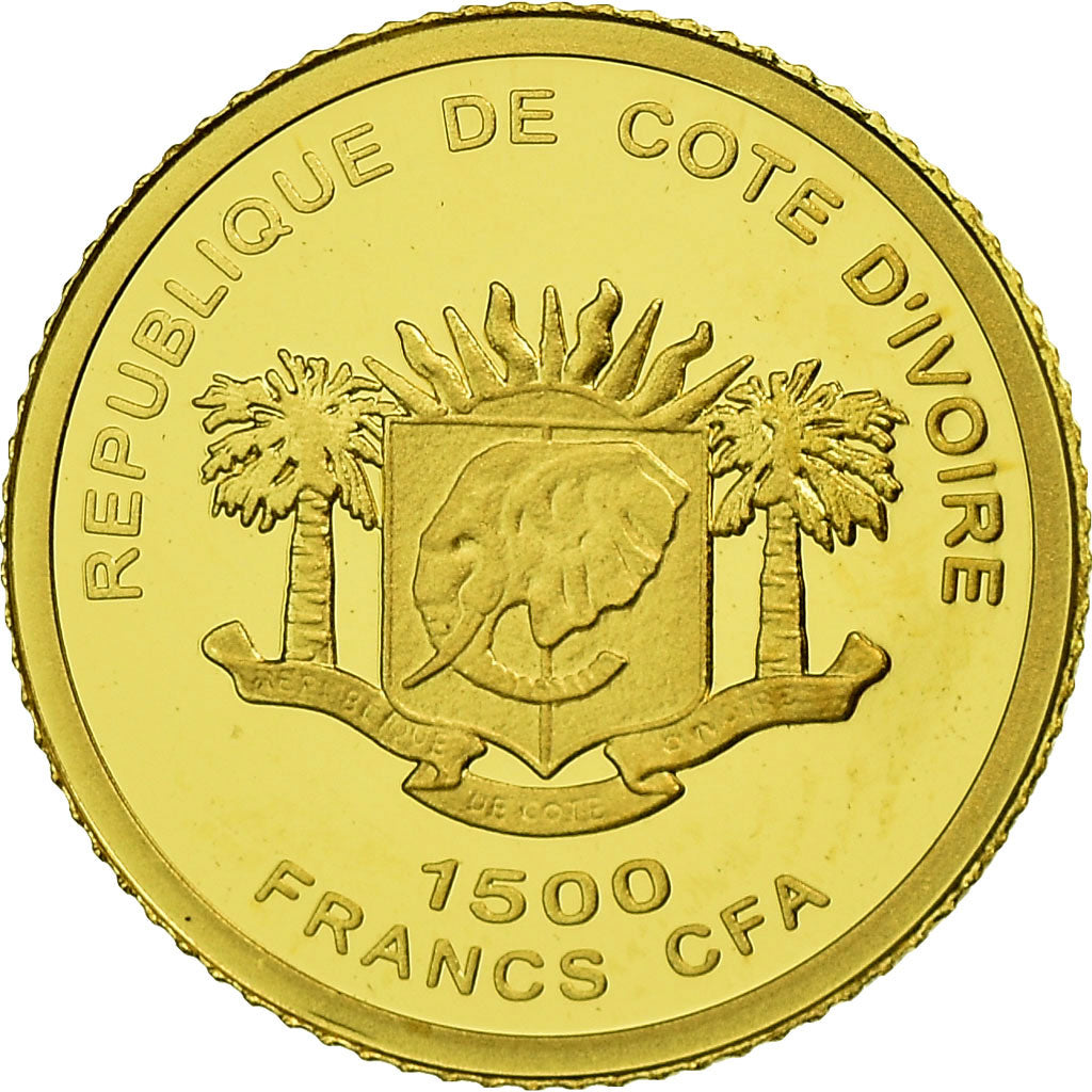 Moneta, Costa d’Avorio, Justice, 1500 Francs CFA, Proof, FDC, Oro