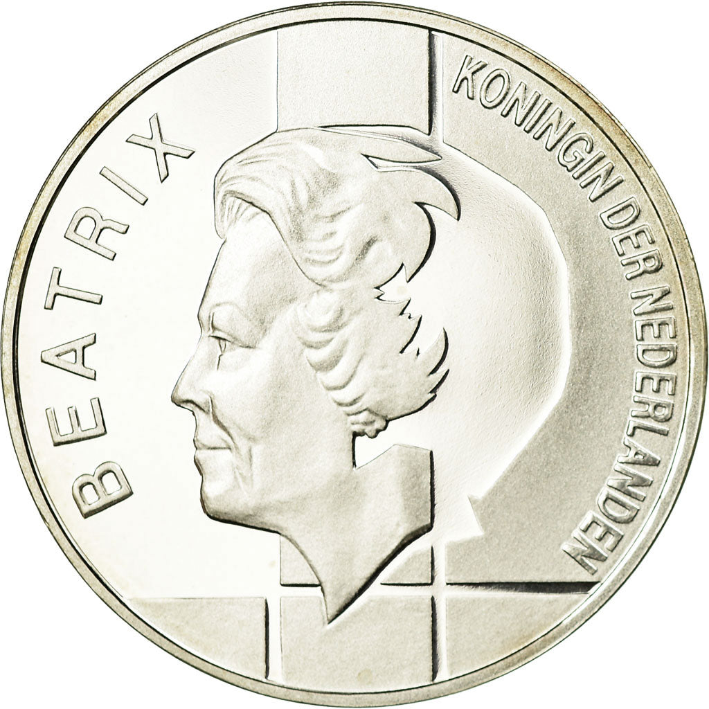 Coin, Netherlands, Beatrix, 10 Gulden, 1994, Proof, MS(65-70), Silver, KM:216
