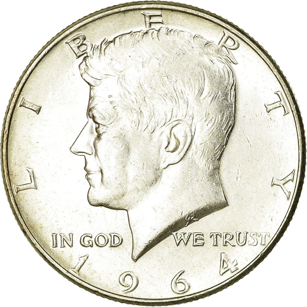 Coin, United States, Kennedy Half Dollar, Half Dollar, 1964, U.S. Mint